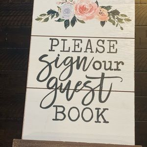 Wedding standing sign